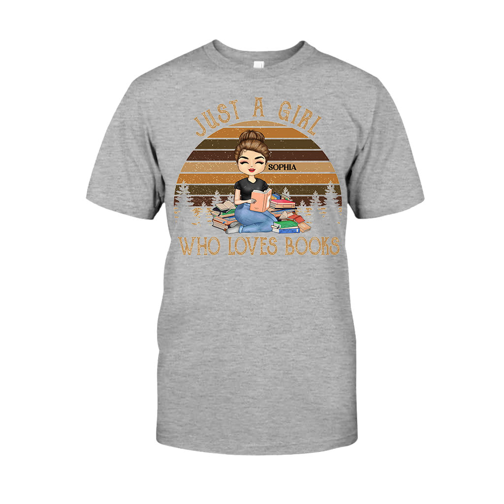 Just A Girl Who Loves Books - Personalized Book T-shirt and Hoodie