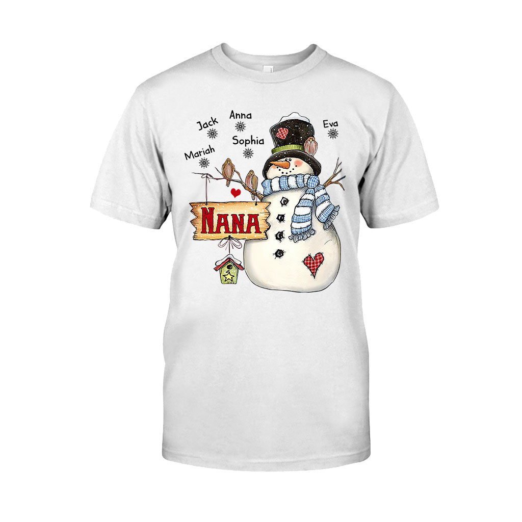 Nana Snowman - Personalized Grandma T-shirt and Hoodie