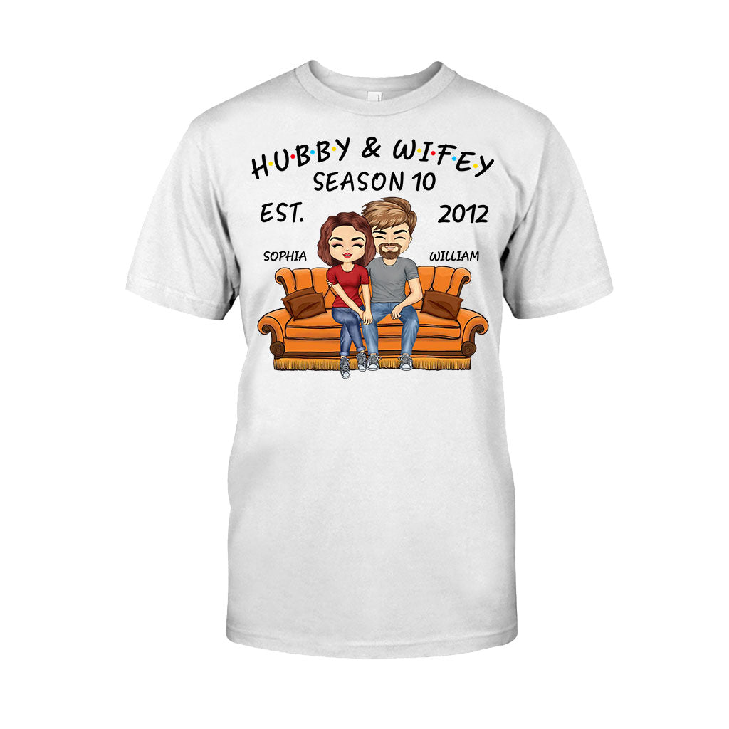 Hubby And Wifey - Personalized Christmas Couple T-shirt and Hoodie