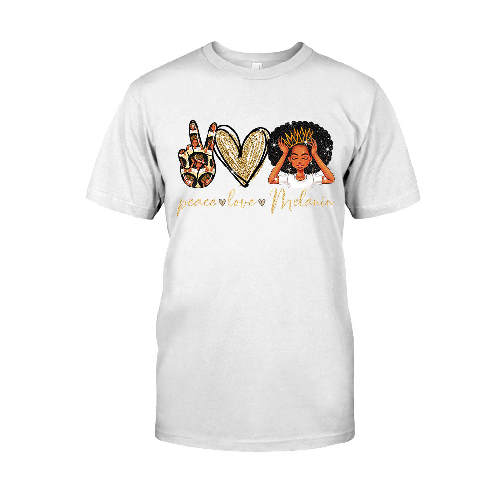 T-shirt et sweat à capuche Melanin - Afro-Américain avec imprimé à paillettes imitation 1121