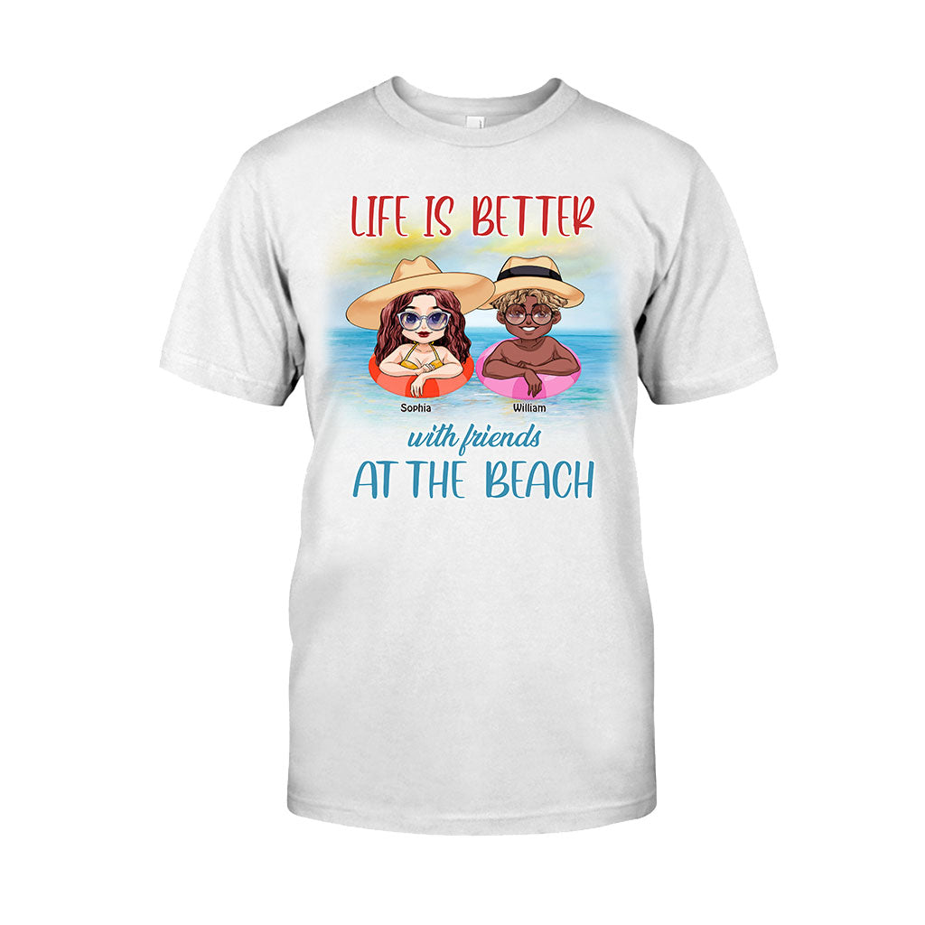 Boozing With My Beaches - Personalized Sea Lover T-shirt and Hoodie