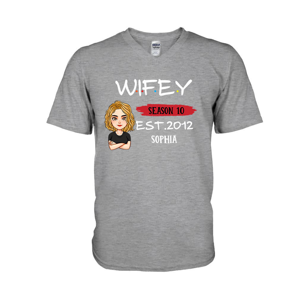 Hubby Wifey - Personalized Couple T-shirt and Hoodie