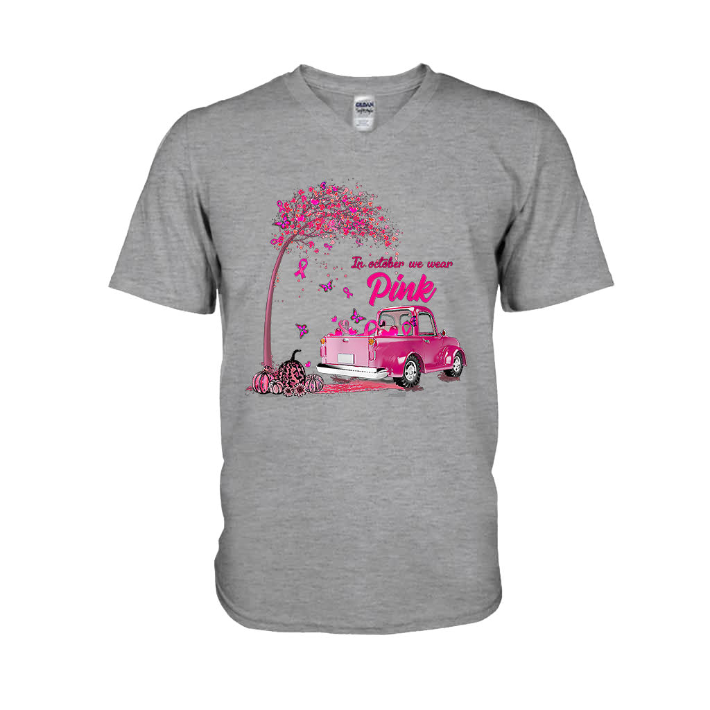 In October We Wear Pink - Breast Cancer Awareness T-shirt And Hoodie 092021
