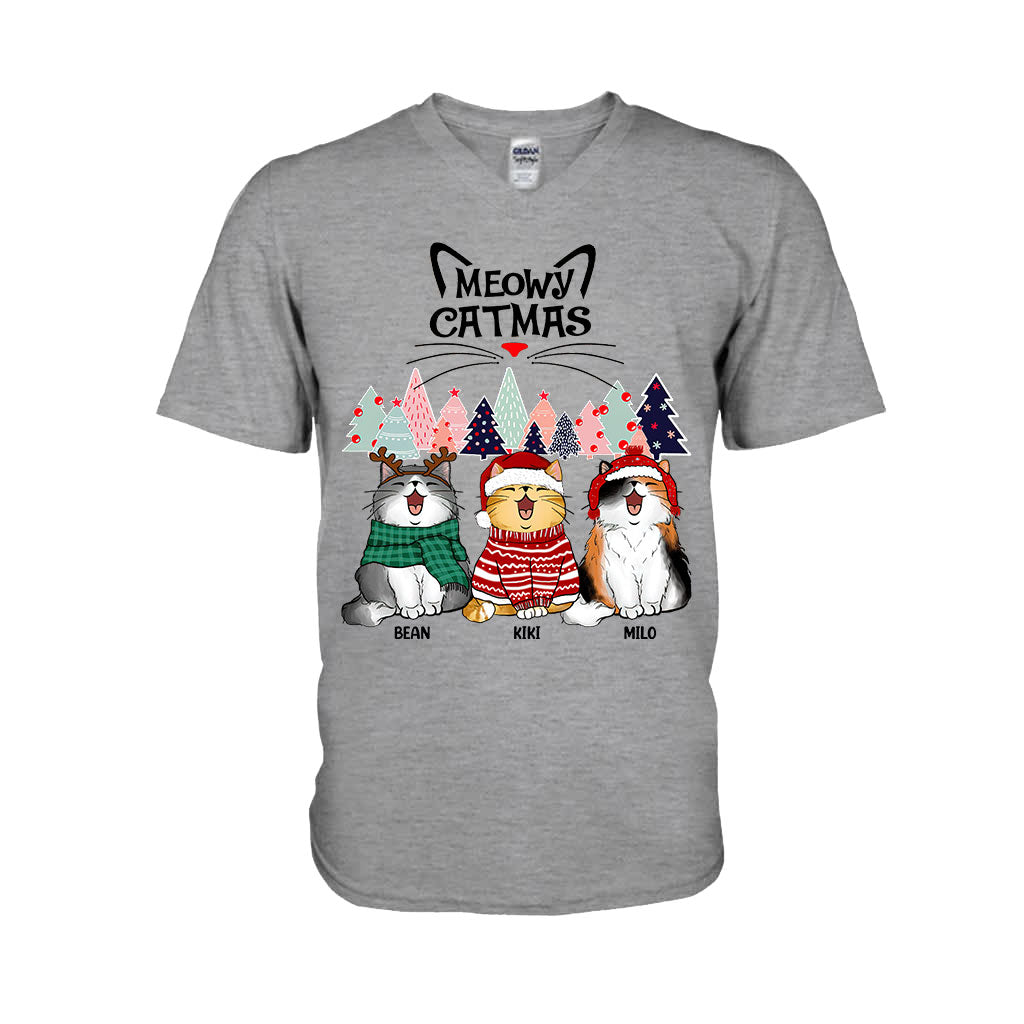 Meowy Catmas - Personalized Cat T-shirt and Hoodie