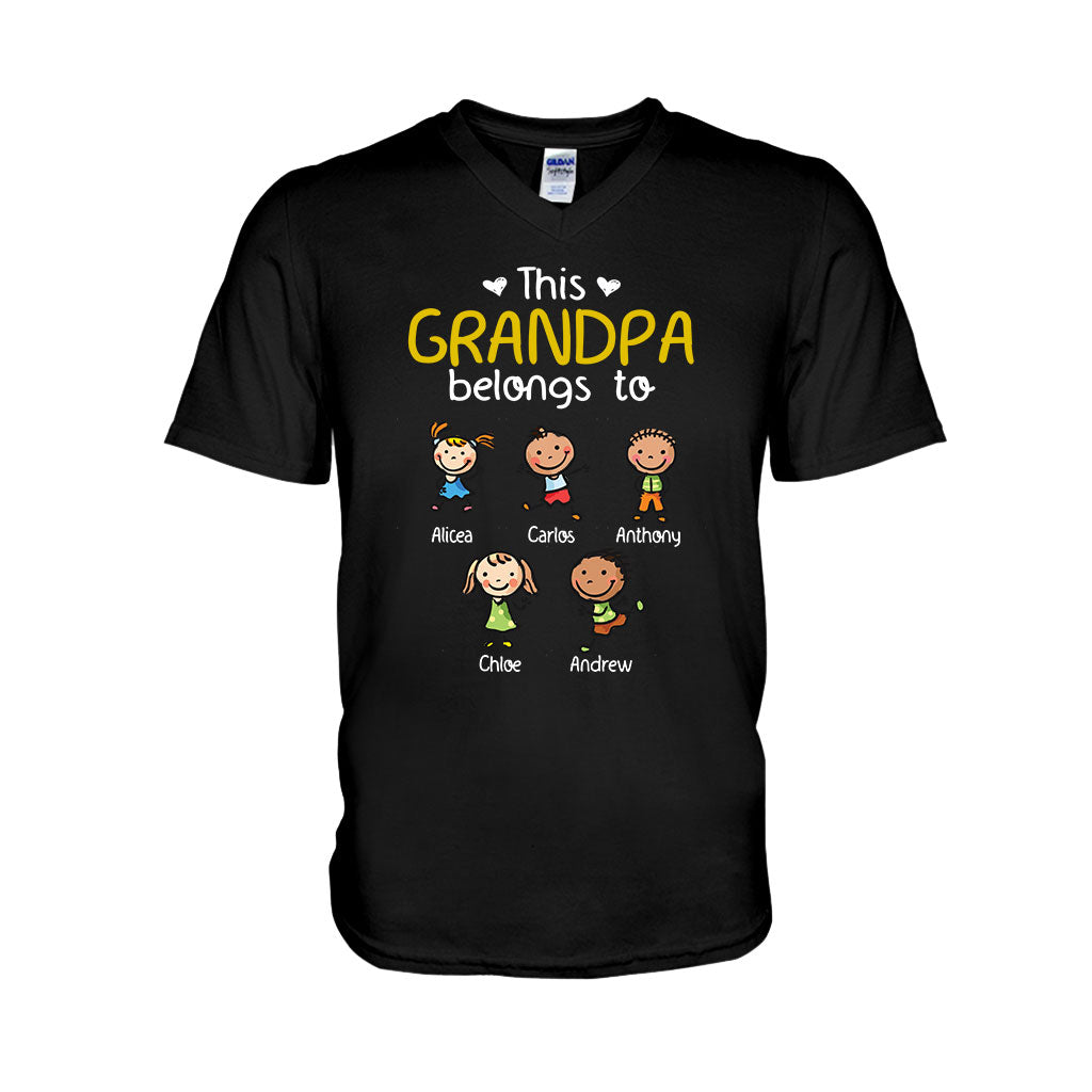 This Grandpa Grandma Belongs to - Personalized Father T-shirt and Hoodie