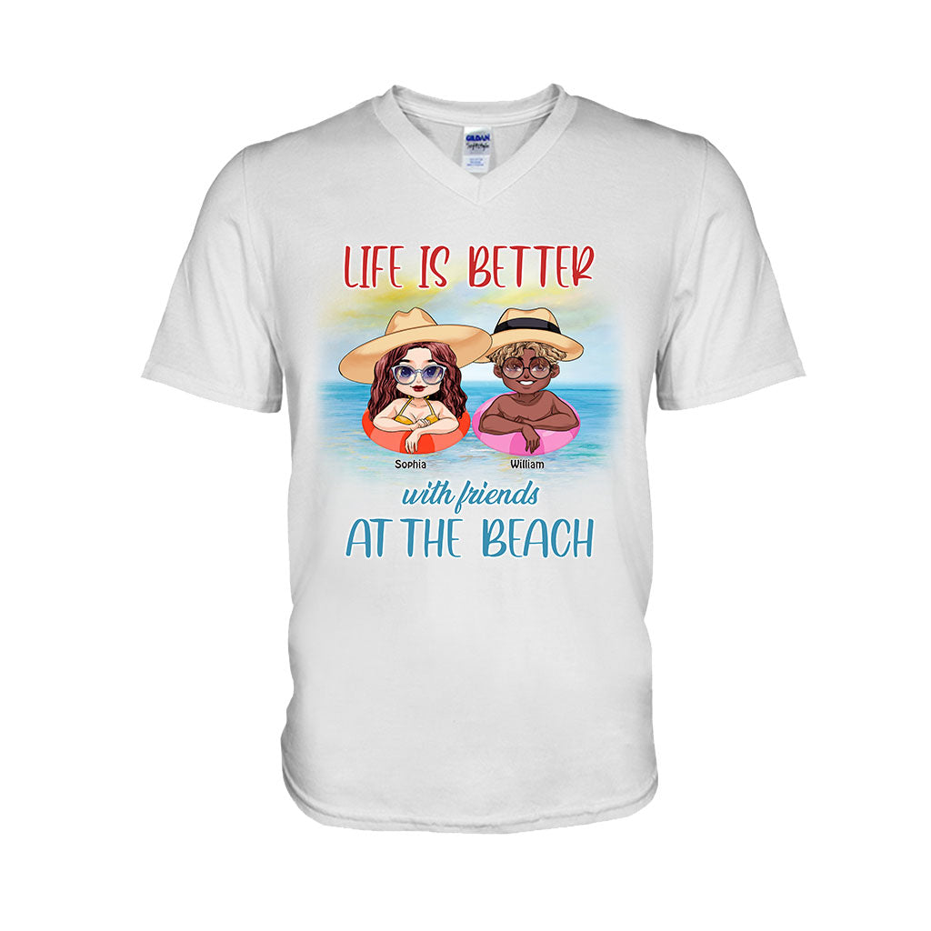 Boozing With My Beaches - Personalized Sea Lover T-shirt and Hoodie
