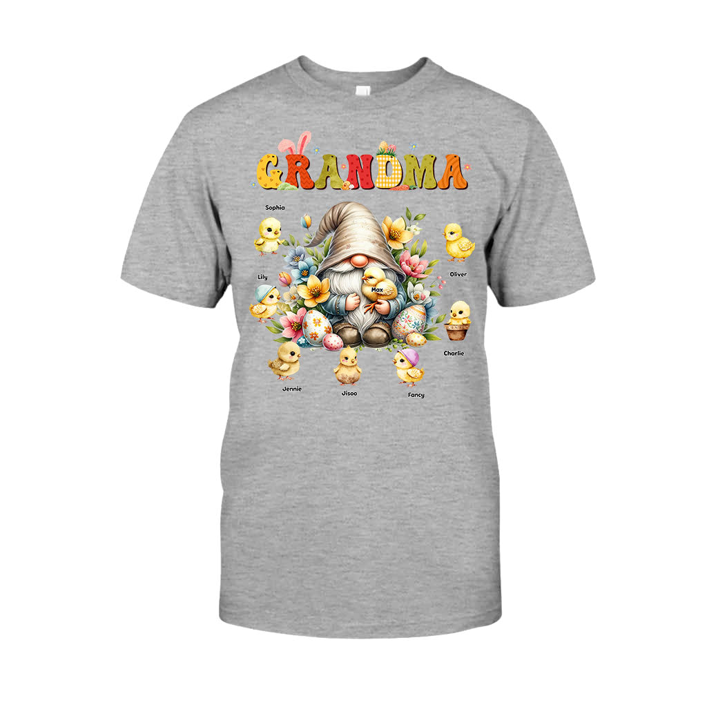 Cadeau pour grand-mère : Gnome de Pâques - T-shirt et sweat à capuche personnalisés pour grand-mère