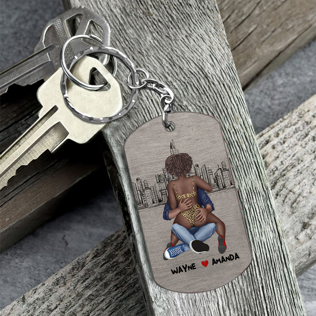 I Need You Tonight - Personalized African American Stainless Steel Keychain