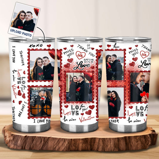 Be My Valentine - Personalized Couple Tumbler