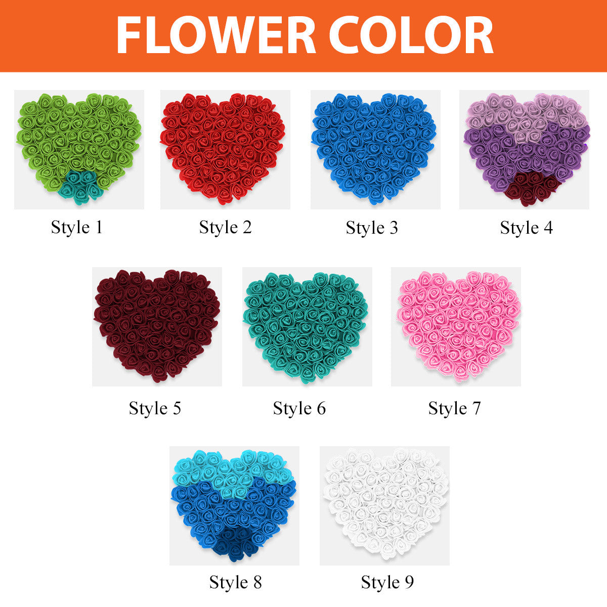 Heart Photos Polaroid Romantic Gift - Personalized Couple Flower Shadow Box