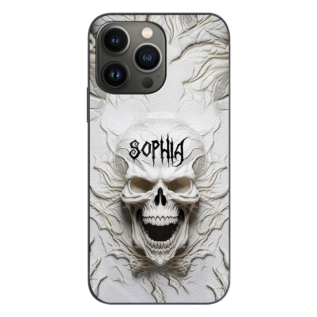 Beautiful White Skeleton - Personalized Skull Phone Case