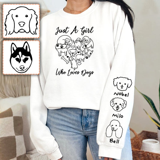 Just A Girl Who Loves Dogs - Personalized Dog All Over Shirt