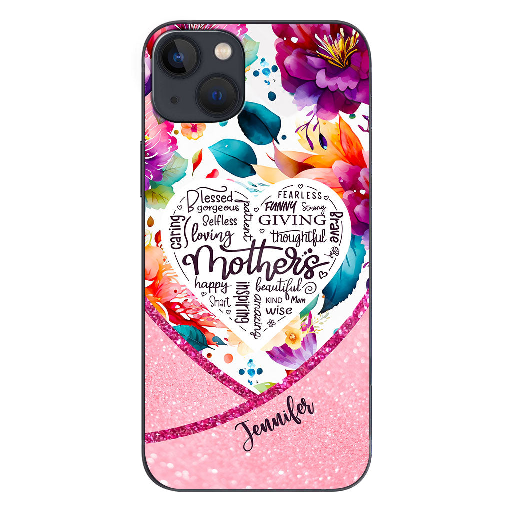 Mothers Is Beautiful Vibrant Floral - Personalized Mother Clear Phone Case