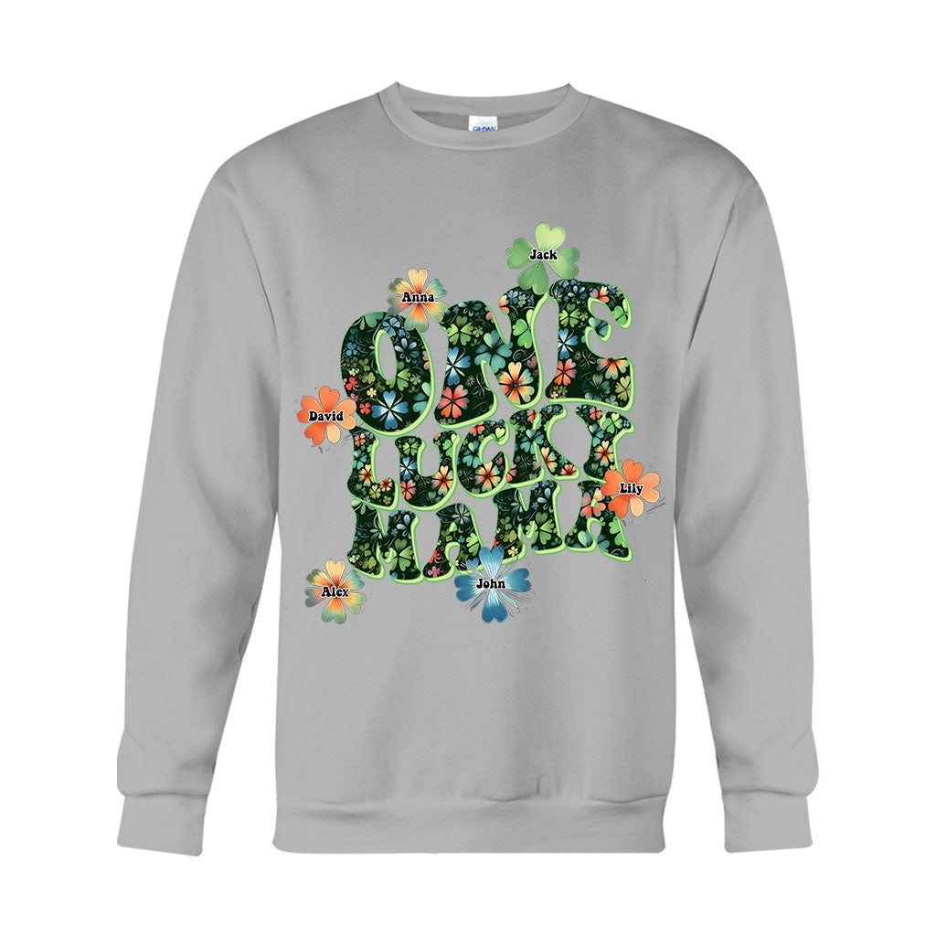 One Lucky Mama - Personalized Mother T-shirt And Hoodie