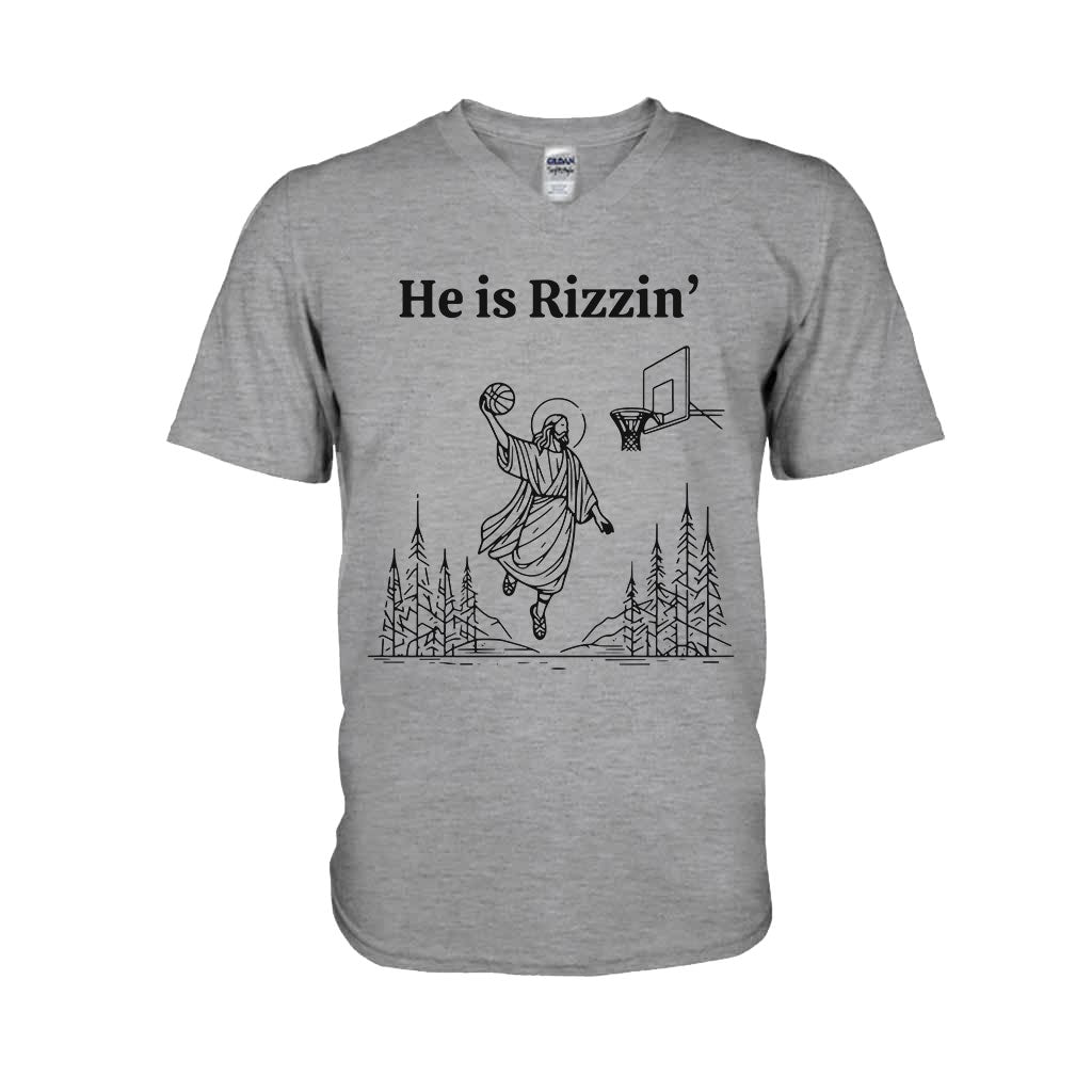He Is Rizzin - Basketball T-shirt And Hoodie
