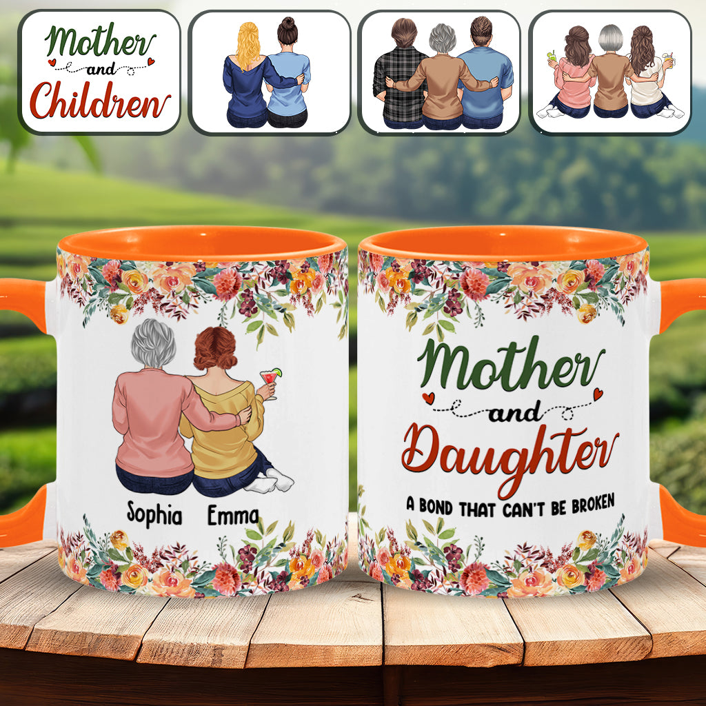 Mother And Daughters - Personalized Mother Accent Mug