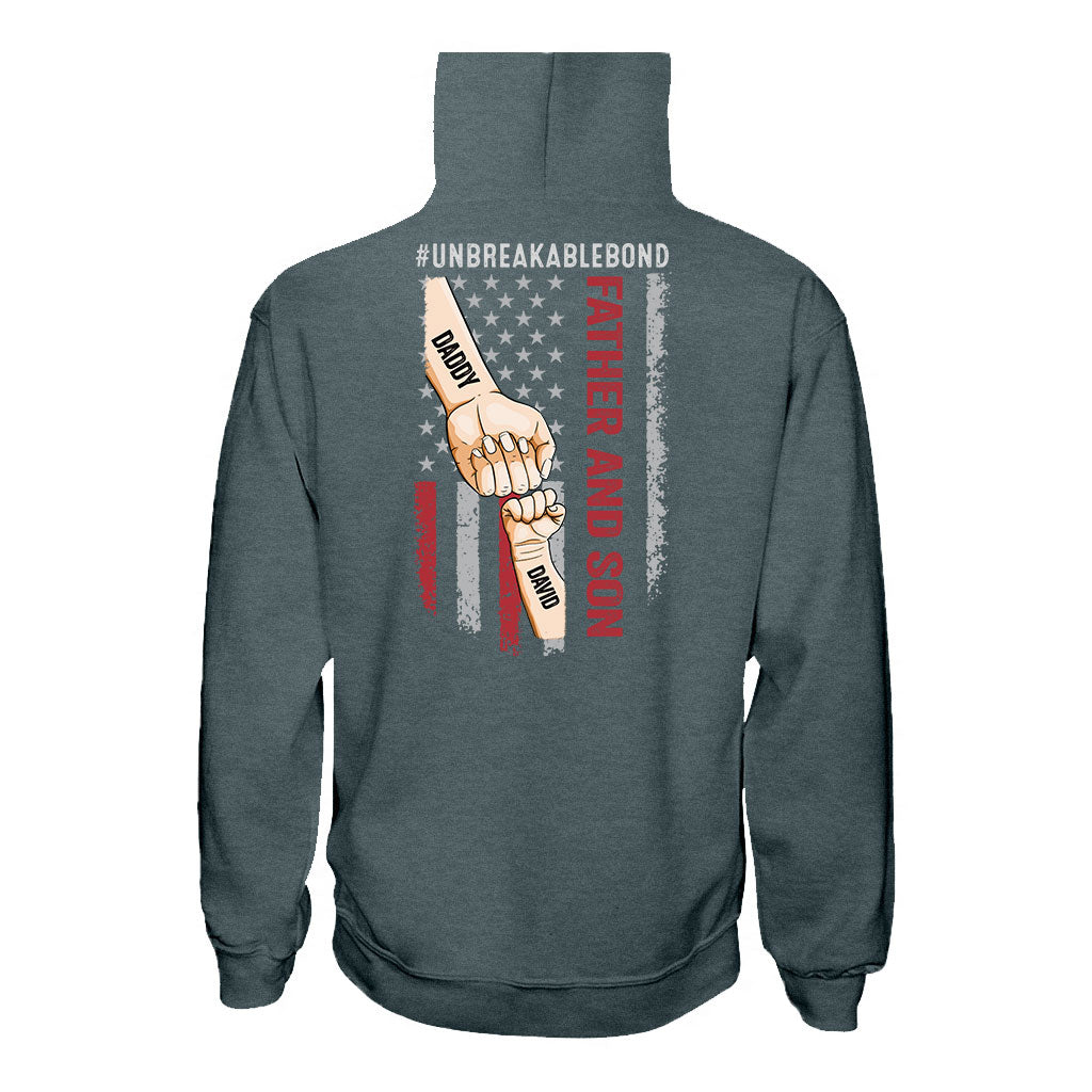 Father Son Unbreakable Bon - Personalized Father T-shirt and Hoodie