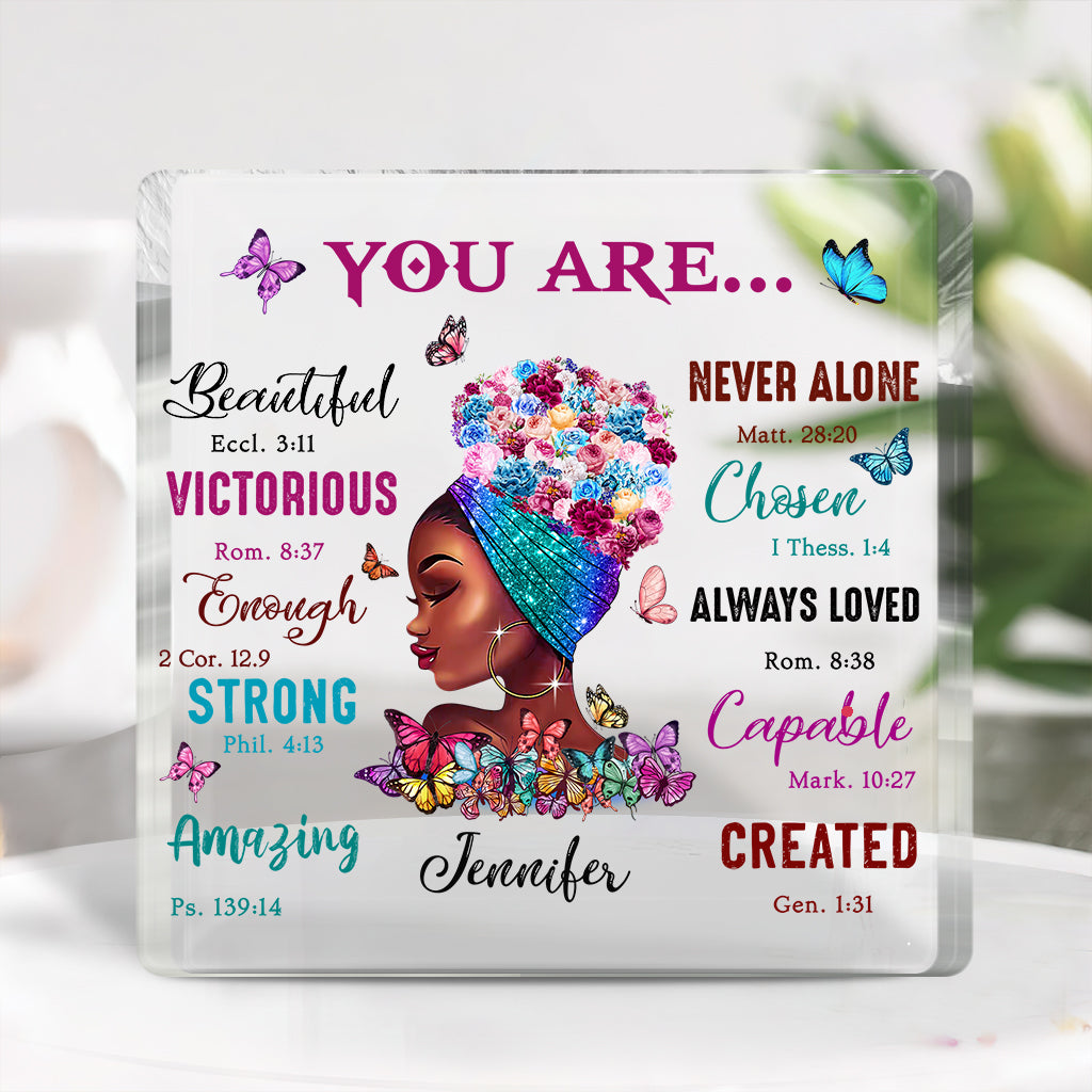 You Are - Personalized African American Custom Shaped Acrylic Plaque