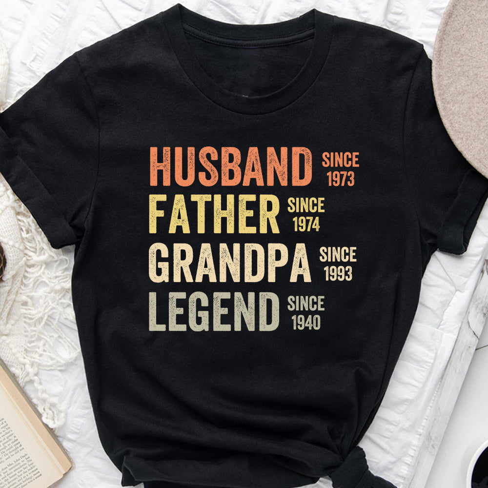Dad Grandpa Legend - Personalized Father T-shirt And Hoodie