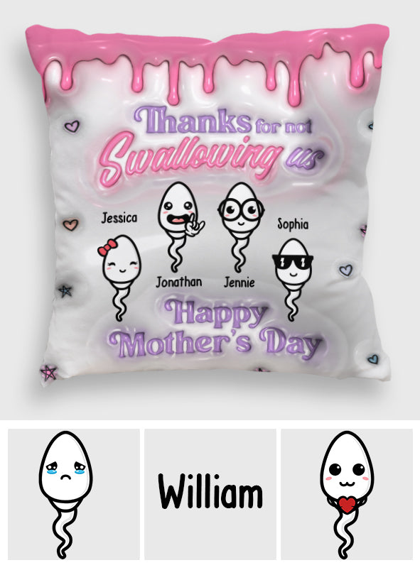 Thanks You Mom - Personalized Mother Throw Pillow