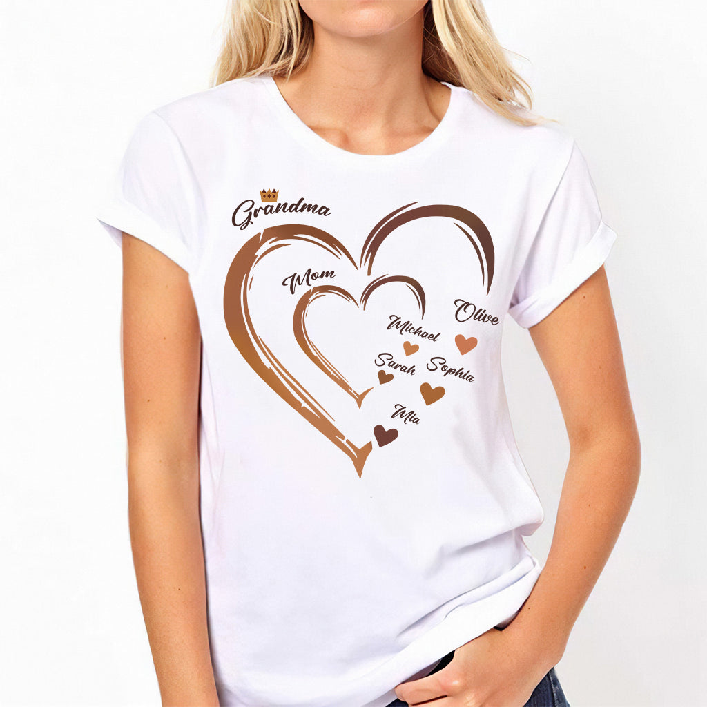 Grandma's Sweetheart - Personalized African American T-shirt And Hoodie