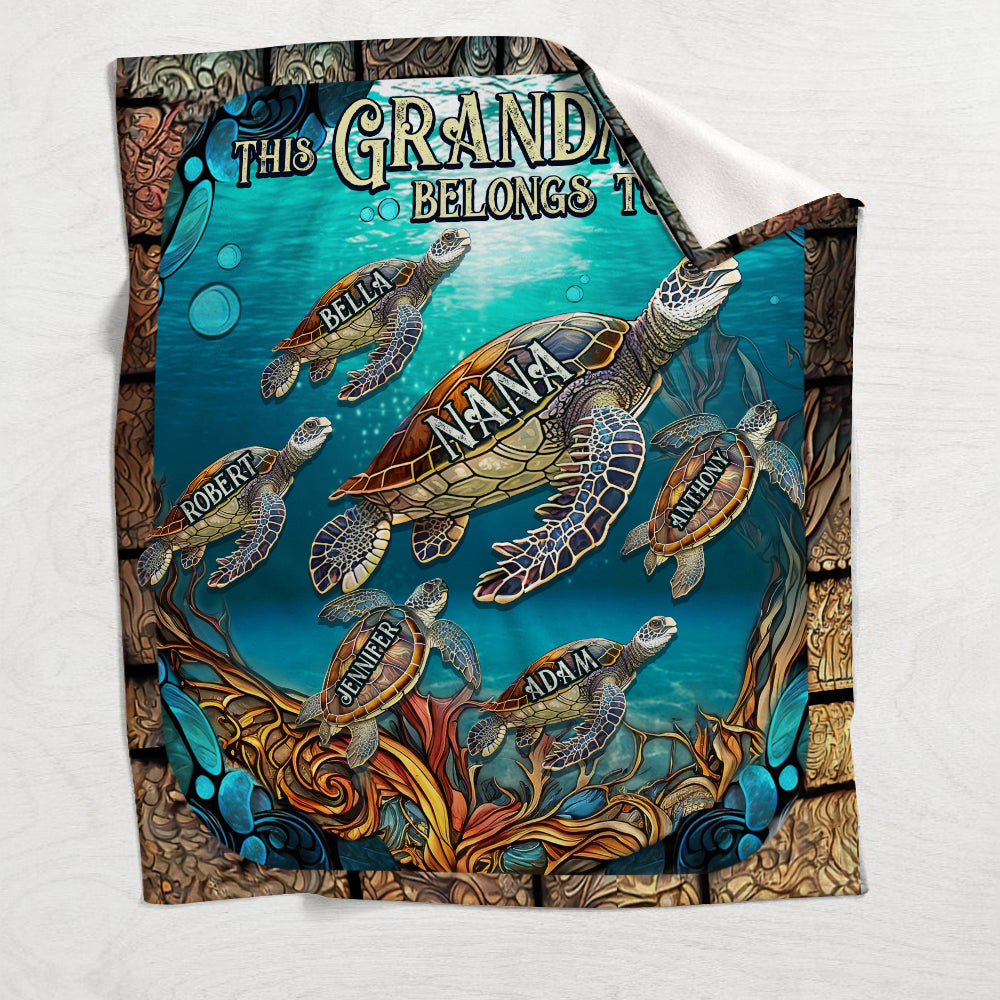 This Grandma/Momma Belongs To - Personalized Grandma Blanket