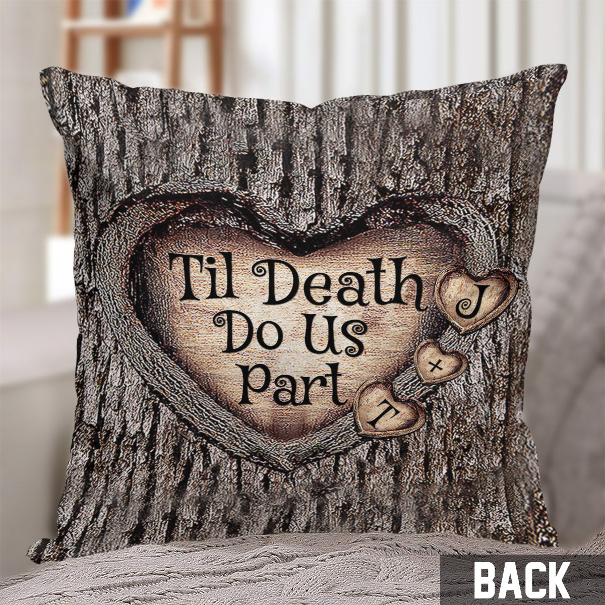 Til Death Do Us Part - Personalized Couple Throw Pillow