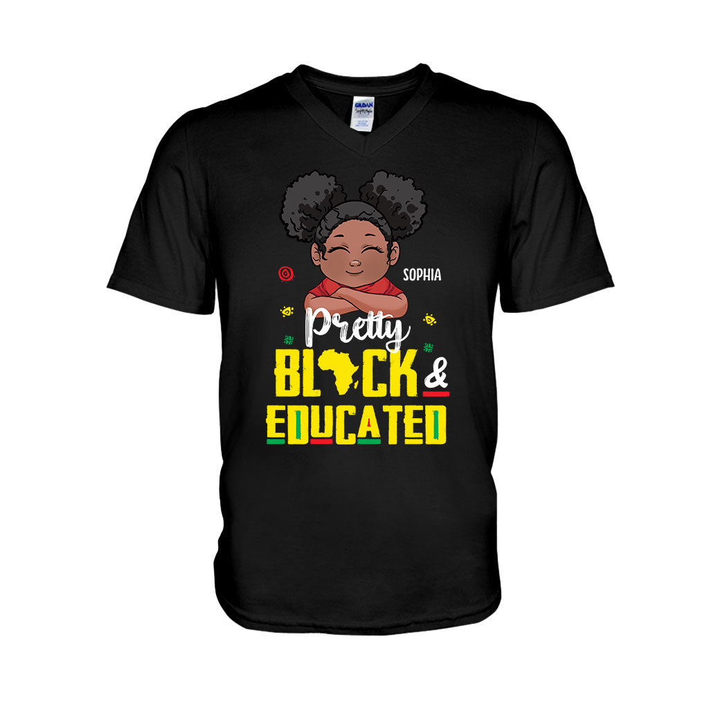 Hübsch, schwarz und gebildet – personalisiertes T-Shirt und Hoodie für Afroamerikanerinnen