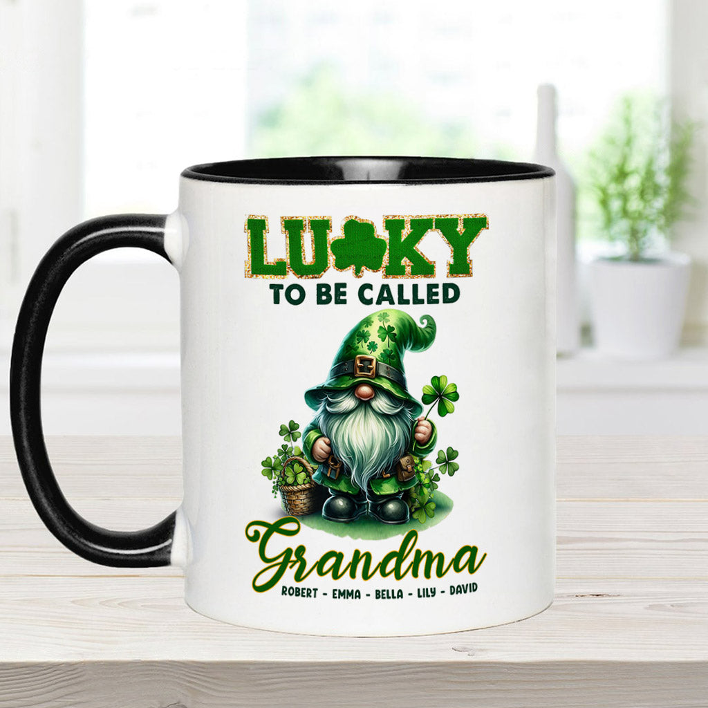 Lucky To Be Called Nana/ Mimi... - Personalized Grandma Accent Mug