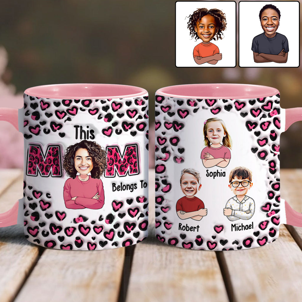 This Mom Belongs To - Personalized Mother Accent Mug