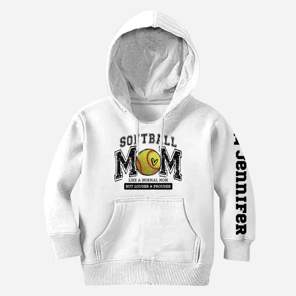 Softball Mom Louder Prouder - Personalized Softball All Over Shirt