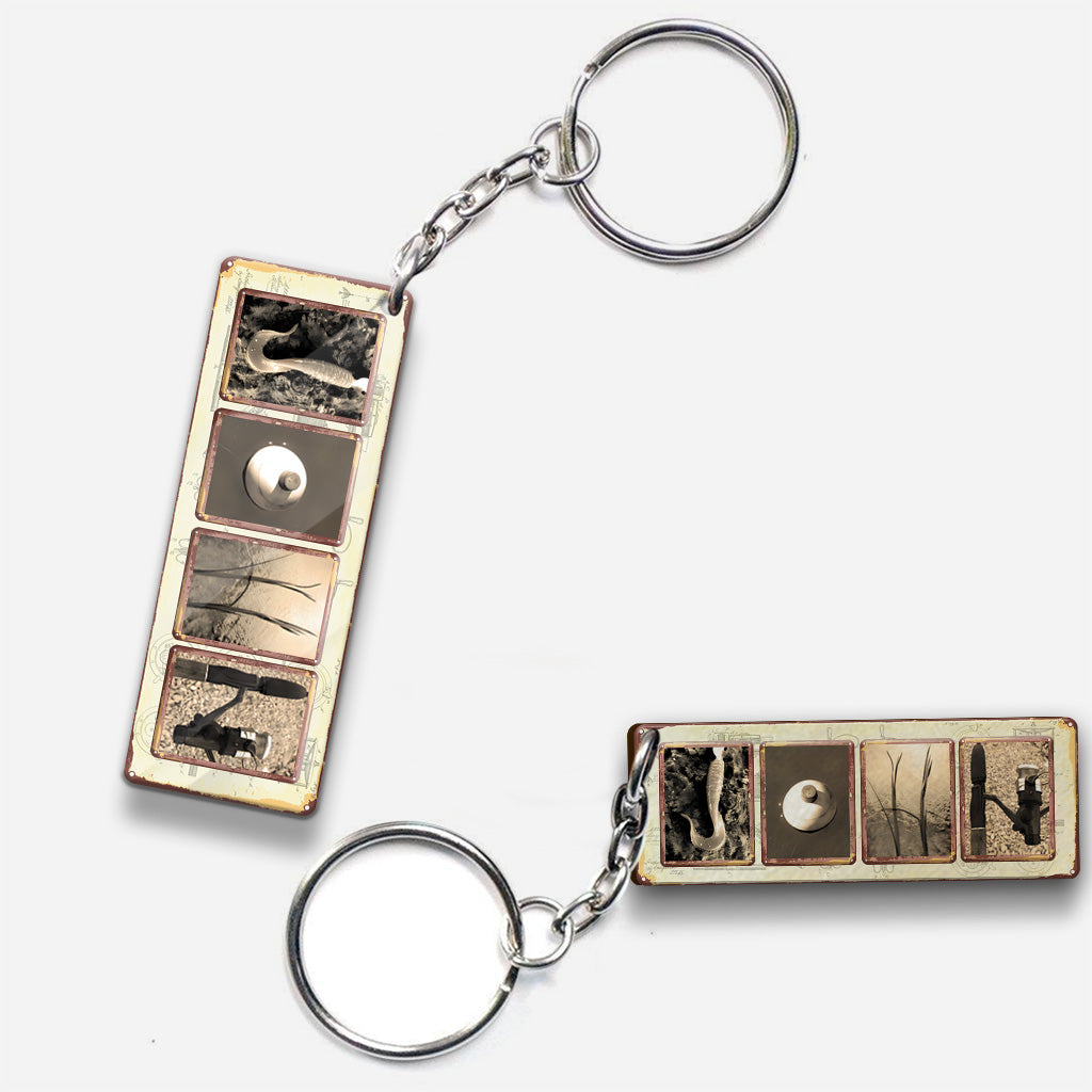 Vintage Fishing Custom Name - Personalized Fishing Keychain
