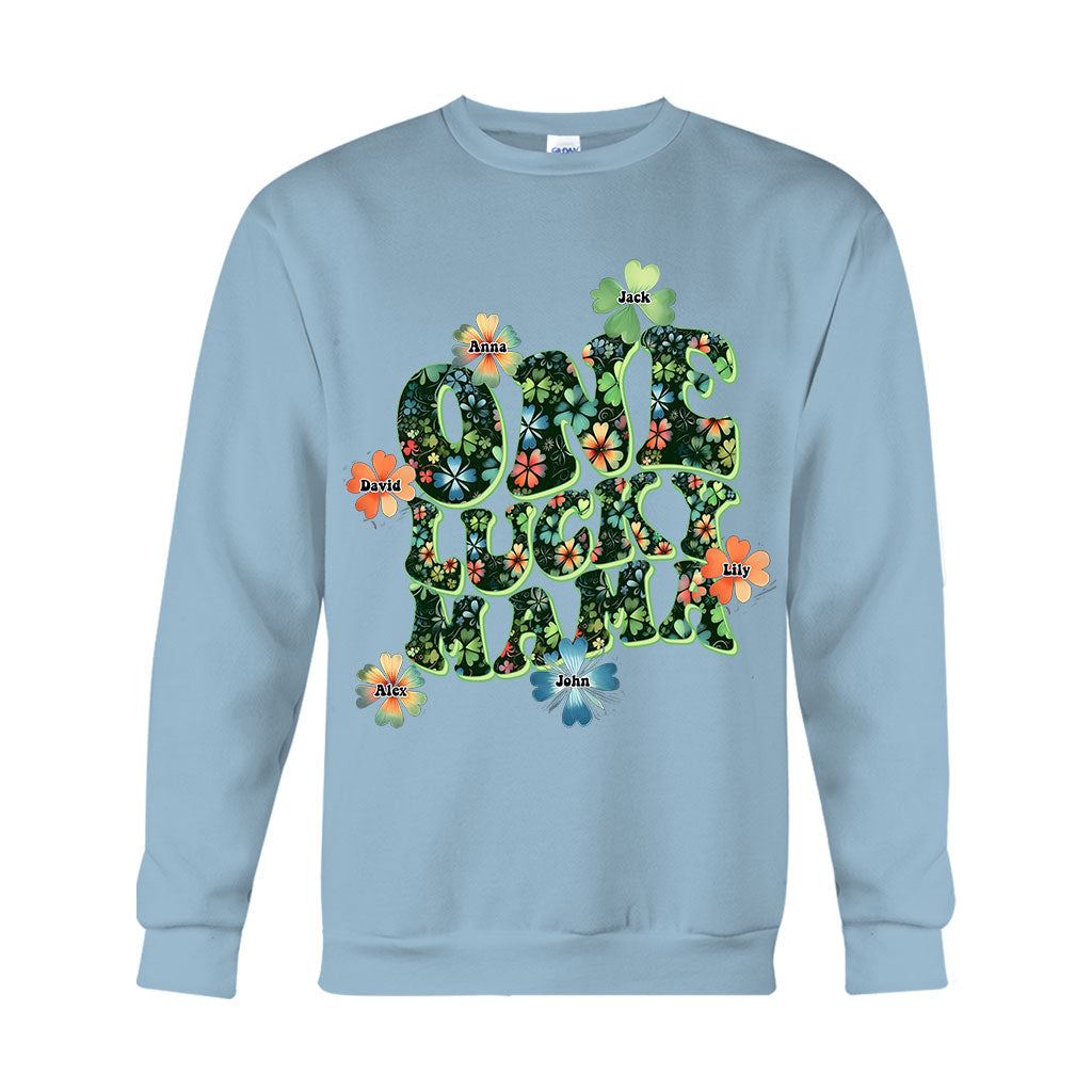 One Lucky Mama - Personalized Mother T-shirt And Hoodie