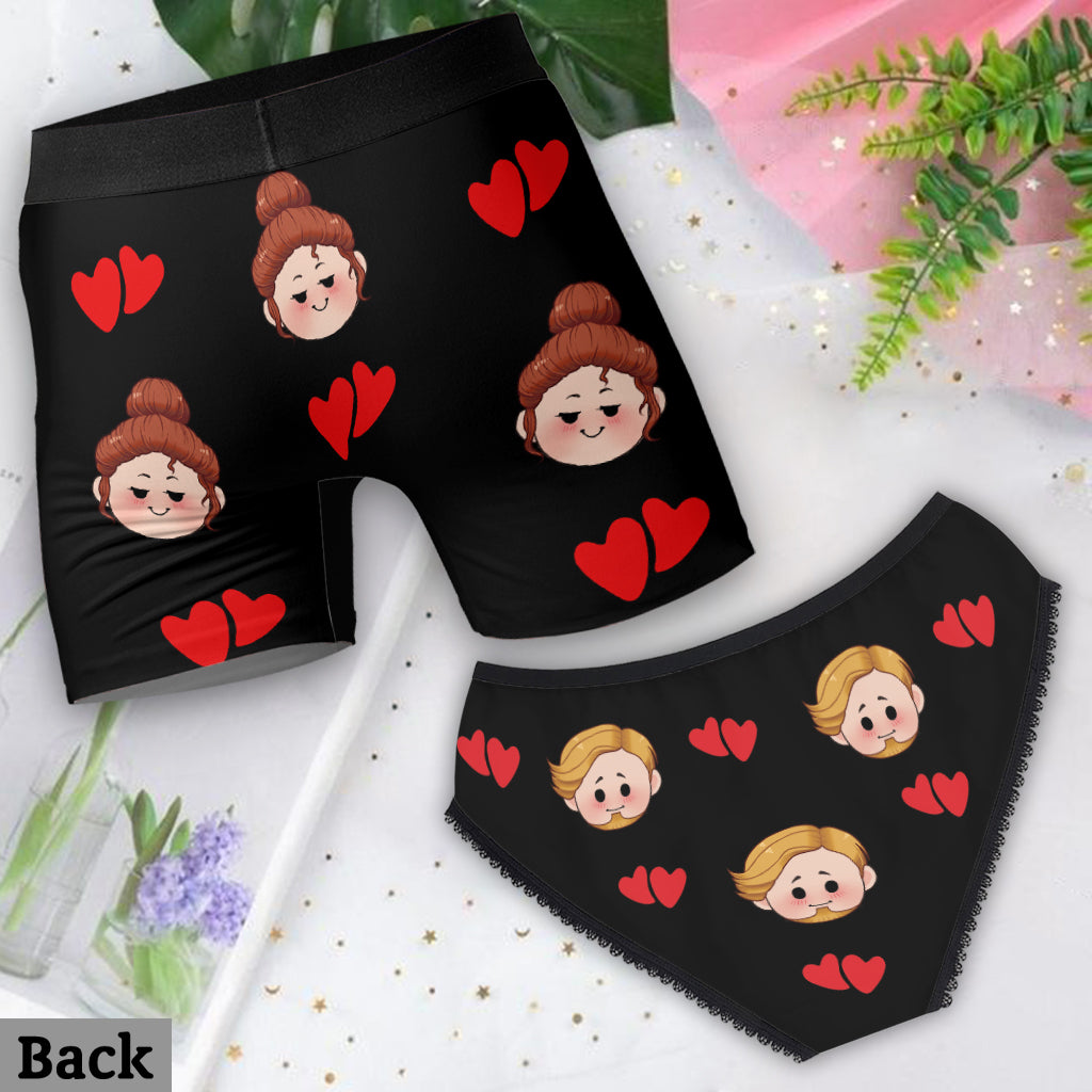 I'm Nuts About You - Personalized Couple Lace Border Women Briefs And Men’s Boxer Briefs