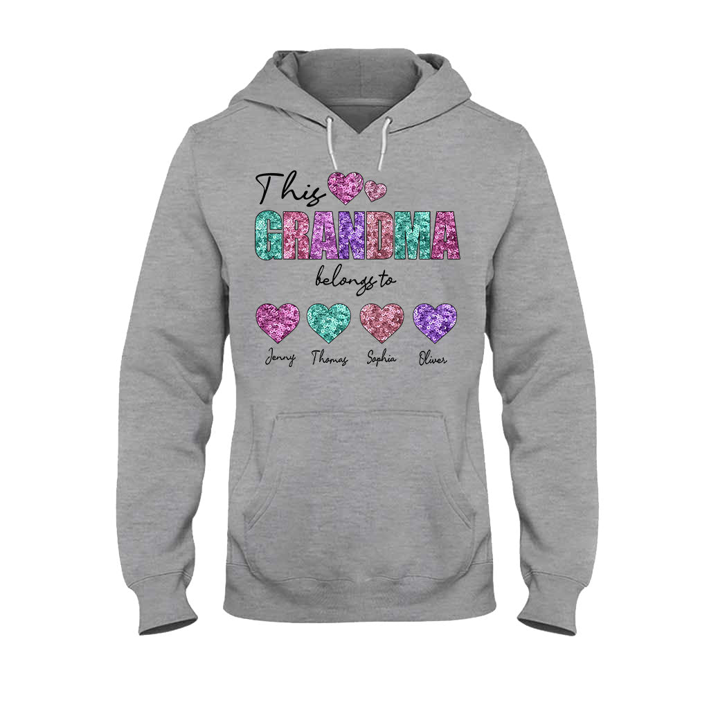 This Mom/ Grandma Belongs To The Hearts - Personalized Mother T-shirt And Hoodie