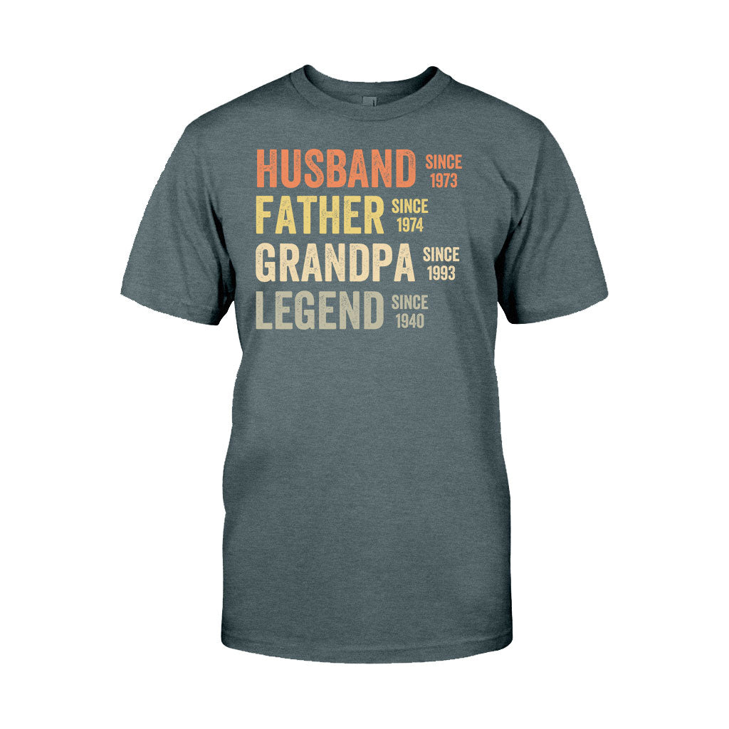 Dad Grandpa Legend - Personalized Father T-shirt And Hoodie