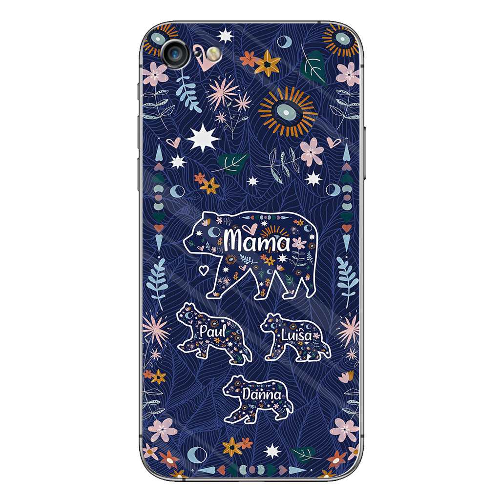 Mama Bear Floral - Personalized Mother Phone Case