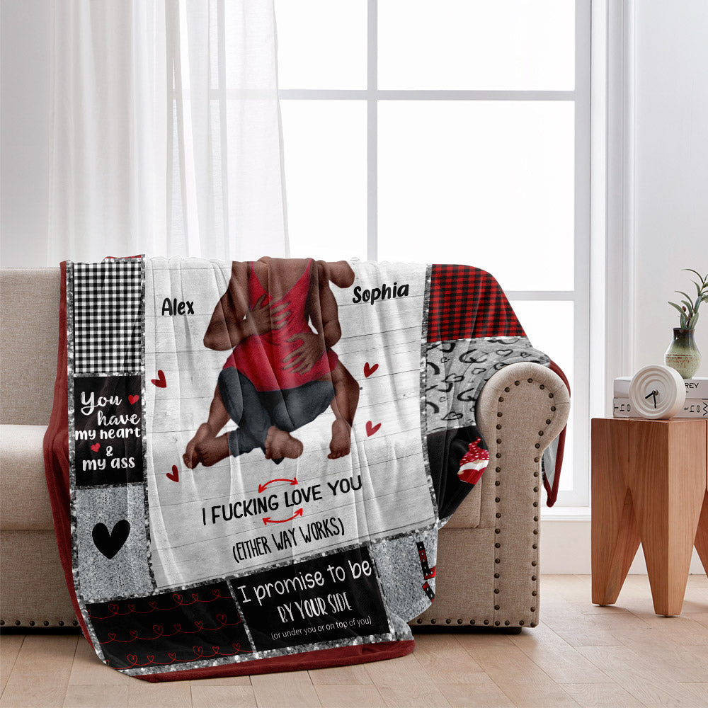 Ich liebe dich – Personalisierte Decke für Afroamerikaner