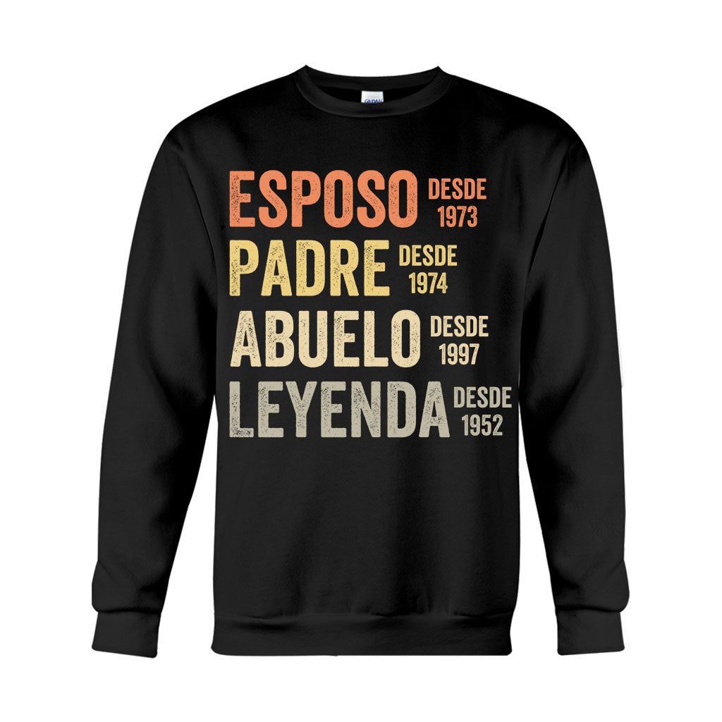 Esposo Padre Abuelo Leyenda - Personalized Father T-shirt And Hoodie