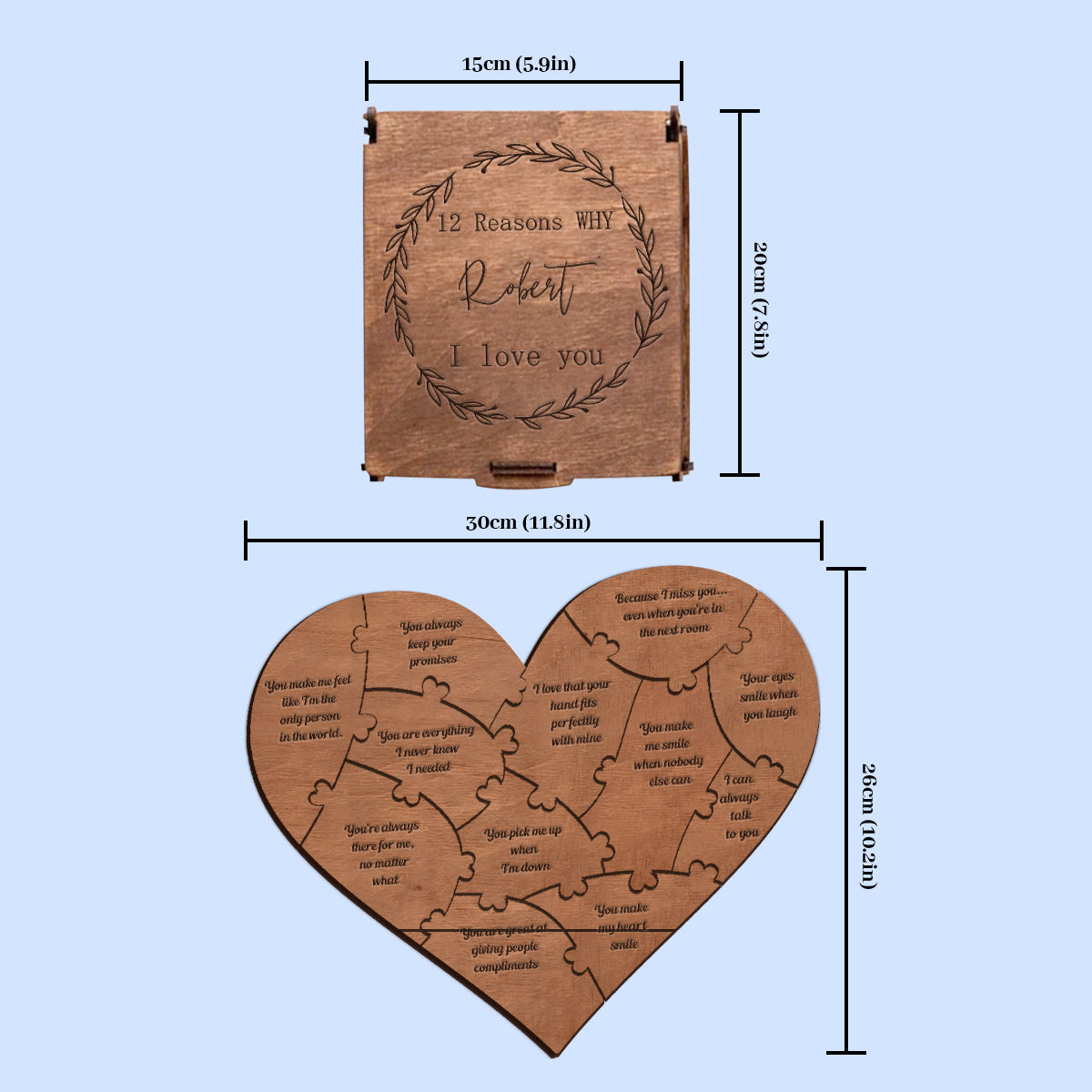 Reasons Why I Love You - Personalized Couple Reasons Why I Love You Heart Puzzle