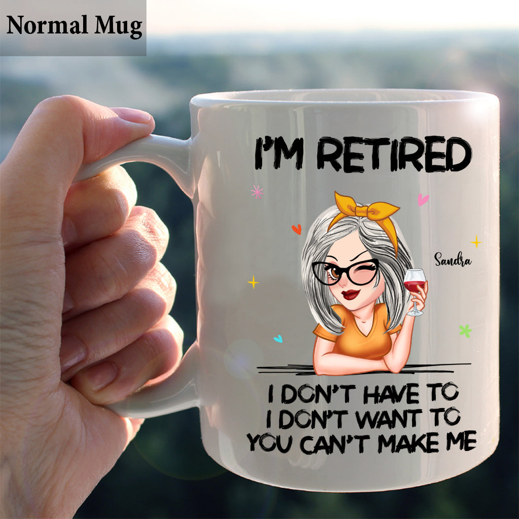 Ich bin im Ruhestand, da kann niemand was machen! – Personalisierte Rentnertasse