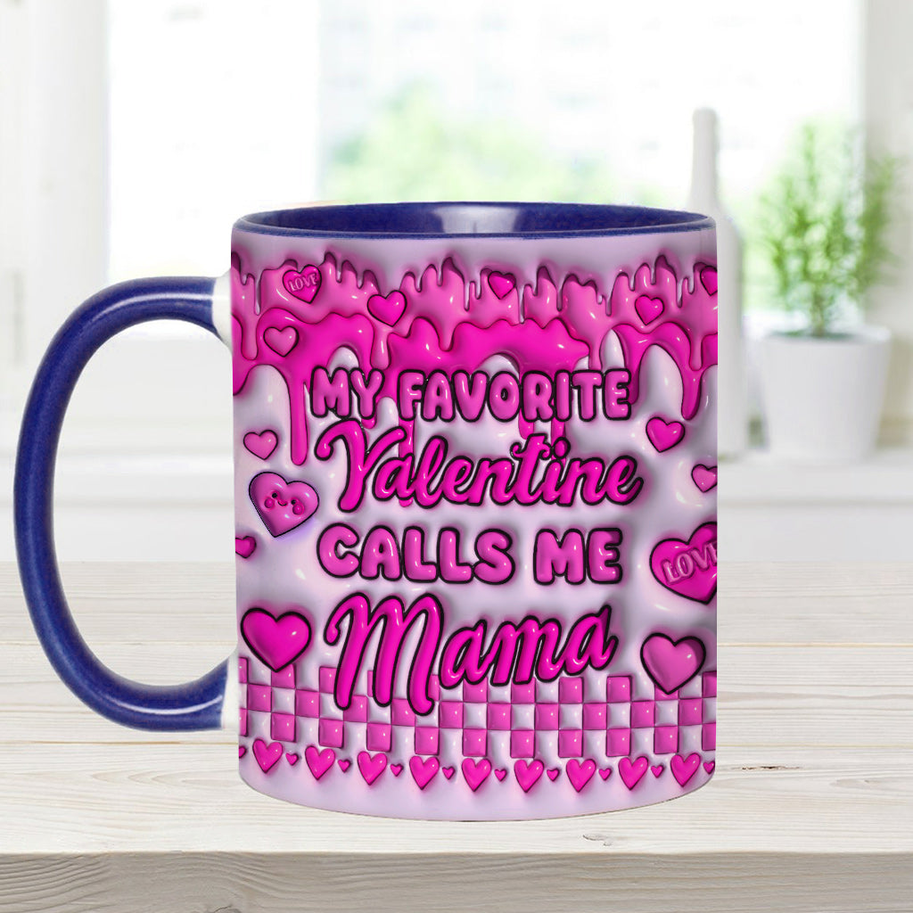 My Valentine Calls Me Mama - Personalized Mother Accent Mug