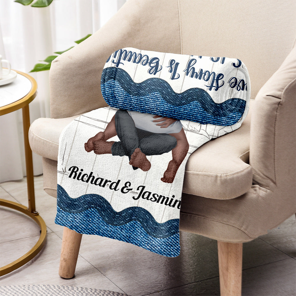 Ours Is My Favorite - Personalized African American Blanket