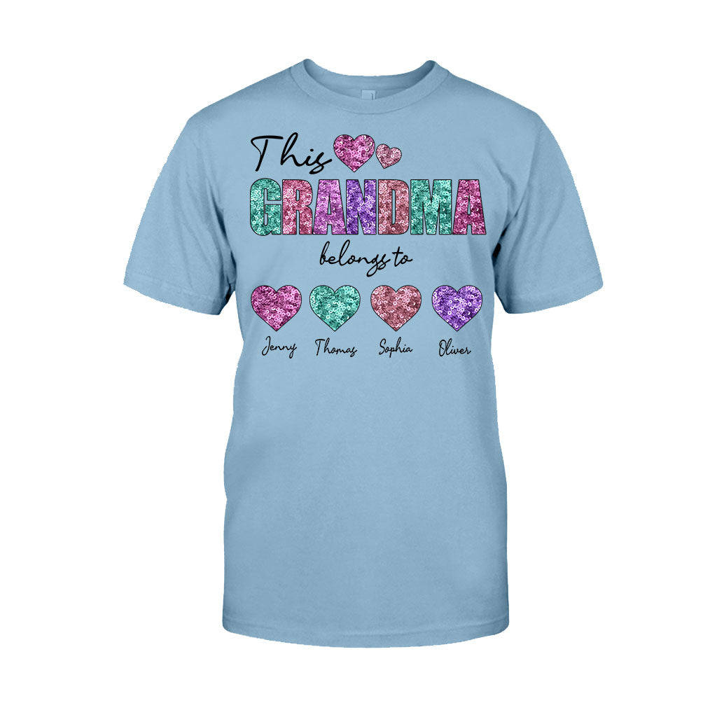 This Mom/ Grandma Belongs To The Hearts - Personalized Mother T-shirt And Hoodie