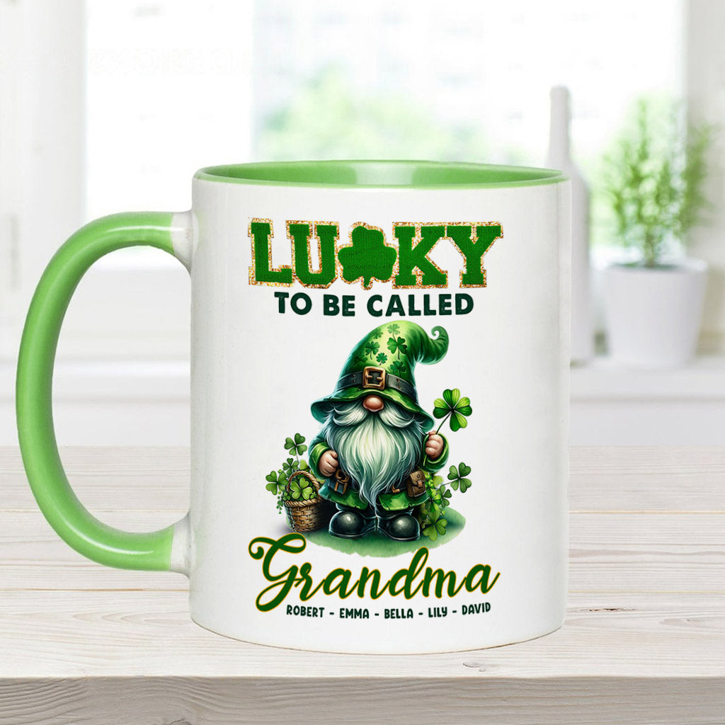 Lucky To Be Called Nana/ Mimi... - Personalized Grandma Accent Mug