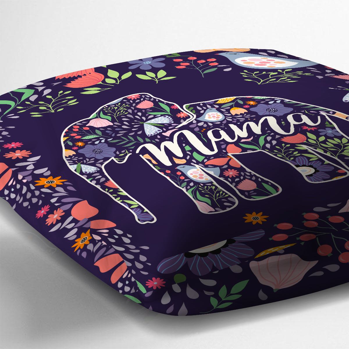 Elephant Mom - Personalized Mother Throw Pillow