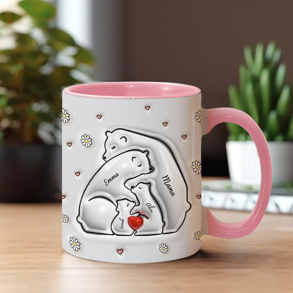 Mama Bear Inflated - Personalized Mother Accent Mug