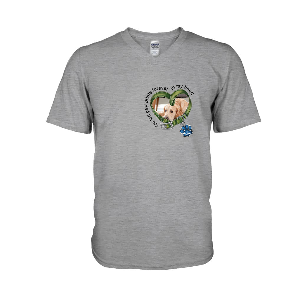 Tu as laissé des empreintes de pattes à jamais dans mon cœur - T-shirt et sweat à capuche personnalisés pour chien