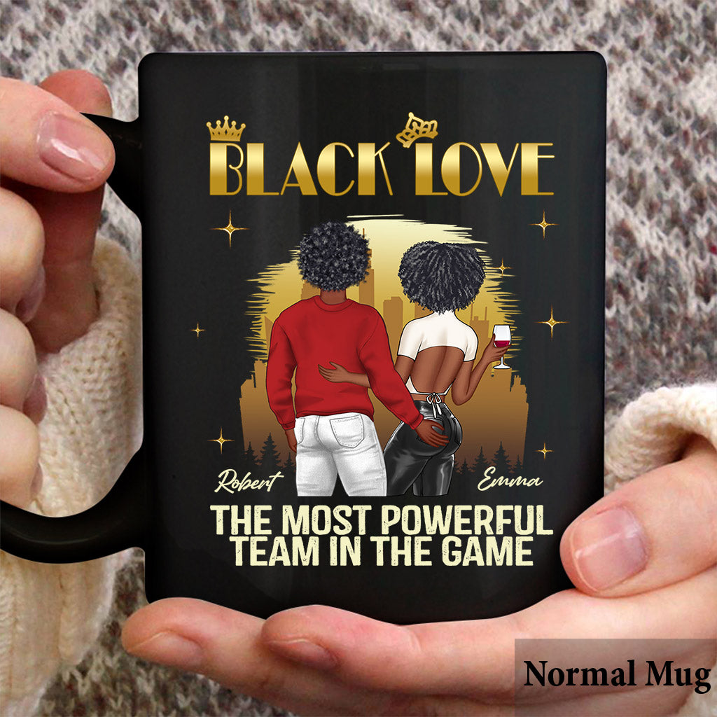 Black Love - Personalized Couple Mug