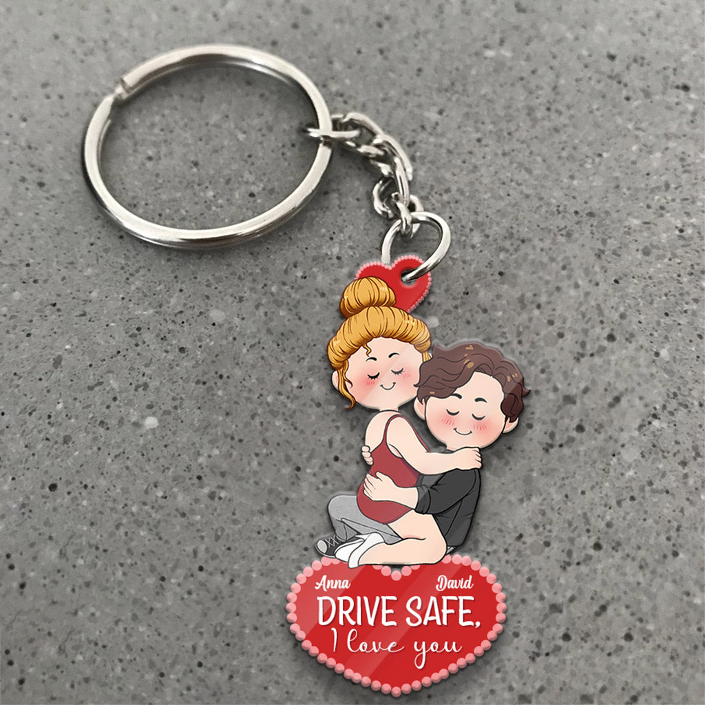 Drive Safe I Love You - Personalized Couple Keychain